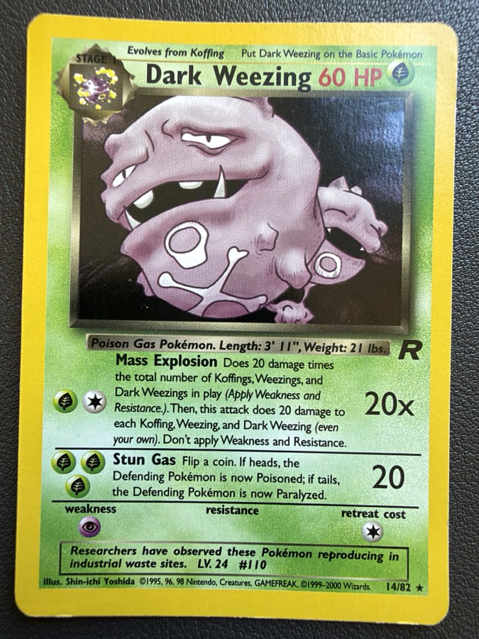 Dark Weezing Team Rocket card