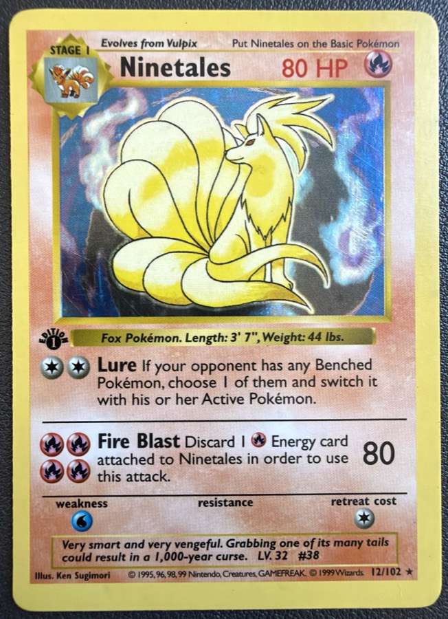 Ninetales Base Set card